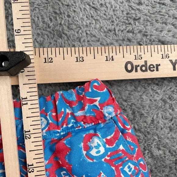 Chubbies Shorts Mens Medium Red Blue Golf Floral 7" Elastic Casual Fun Made USA - Picture 6 of 11